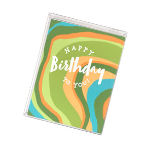 Birthday Blessings Set - Earthy (Green, Orange, and Teal). Happy Birthday Card. Greeting Cards for Christian Women.