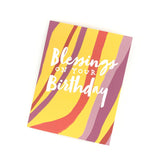 Blessings on Your Birthday Card - Arizona (Yellow, Red, and Purple). Happy Birthday Card. Greeting Cards for Christian Women.