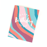 Happy Birthday to You - Cotton Candy (Blue, Purple, Pink, and Coral). Happy Birthday Cards for Christian Women.