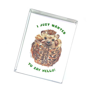 Hedgehog Hello Set. Watercolor Everyday Greeting Cards for Christian Women.