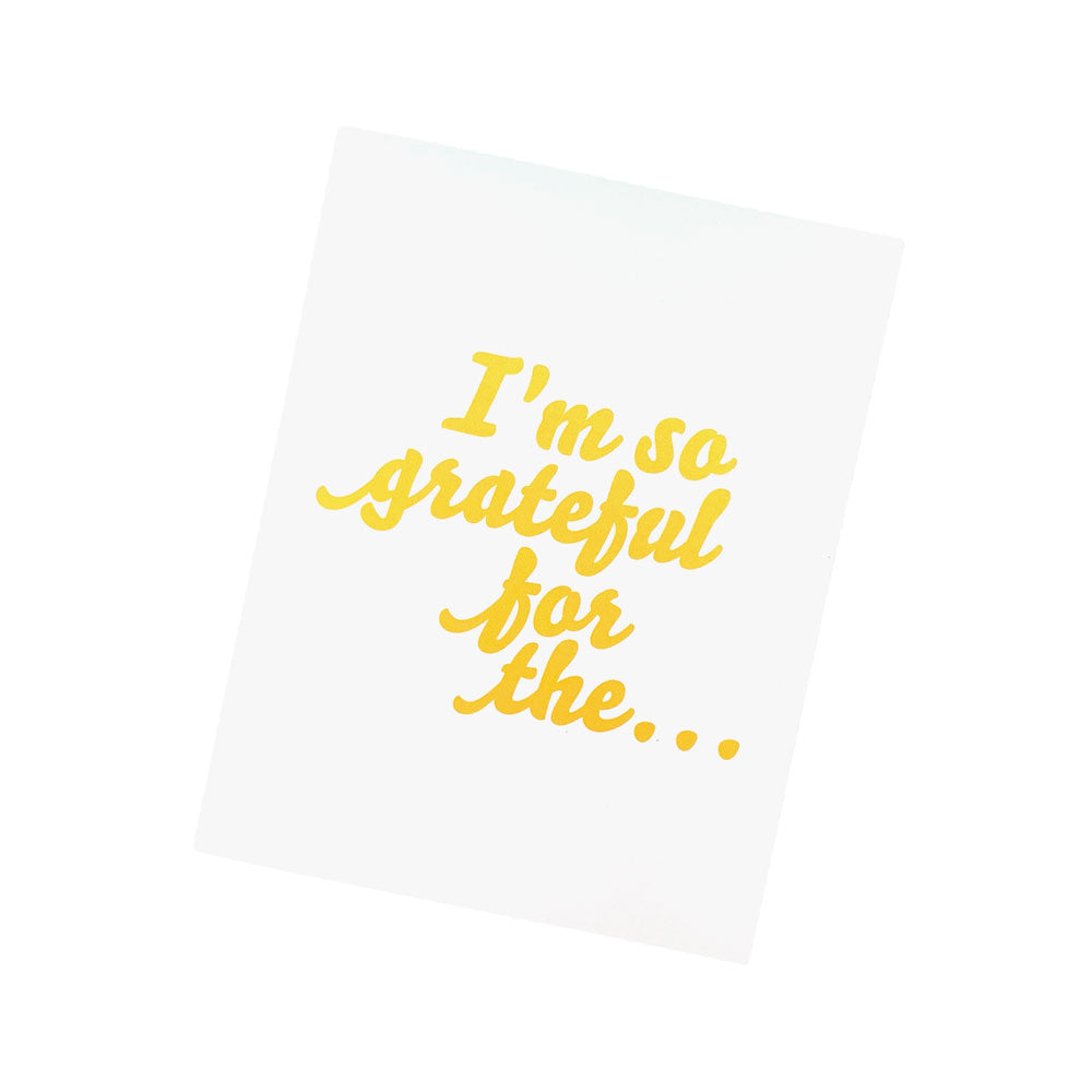 I'm So Grateful for the... (yellow). Thank You Cards for Christian Women.