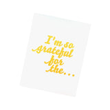 I'm so grateful for the... (yellow). Everyday Thank You Cards for Christian Women.