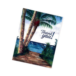 Watercolor Palm Tree Thank You Card. Greeting Cards for Christian Women.