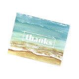 Watercolor Beach Thank You Card. Greeting Cards for Christian Women.